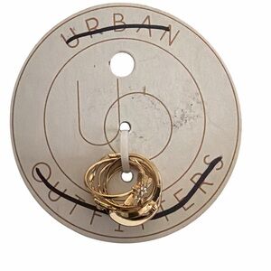 Urban Outfitters Gold Jeweled Five Ring Set NWT